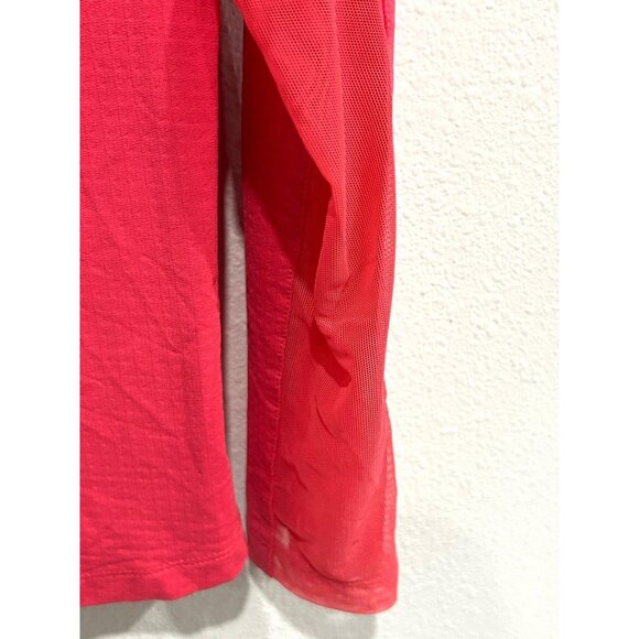 IBKÜL Quarter Zip UPF 50+ Quick Dry Pullover Top Red Sz Medium Athleisure - Picture 9 of 11